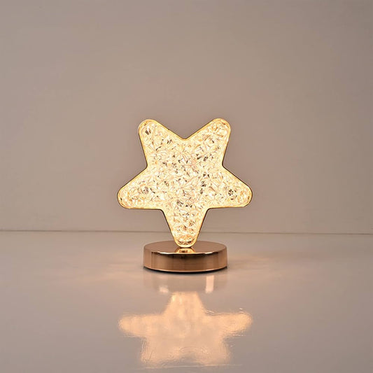 Decoratieve Tafellamp Creatieve Ster Vorm Kristal Nachtlampje USB Aangedreven Acryl Nachtkastje voor Kinderen Slaapkamer Romantische Desktop Nachtkastje Decor bij Huis77 Tomasian