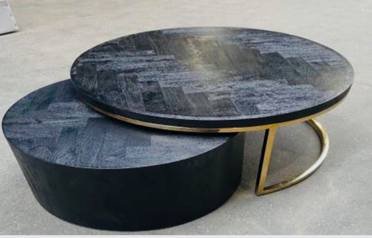 Salontafel Doblo design zwart/goud