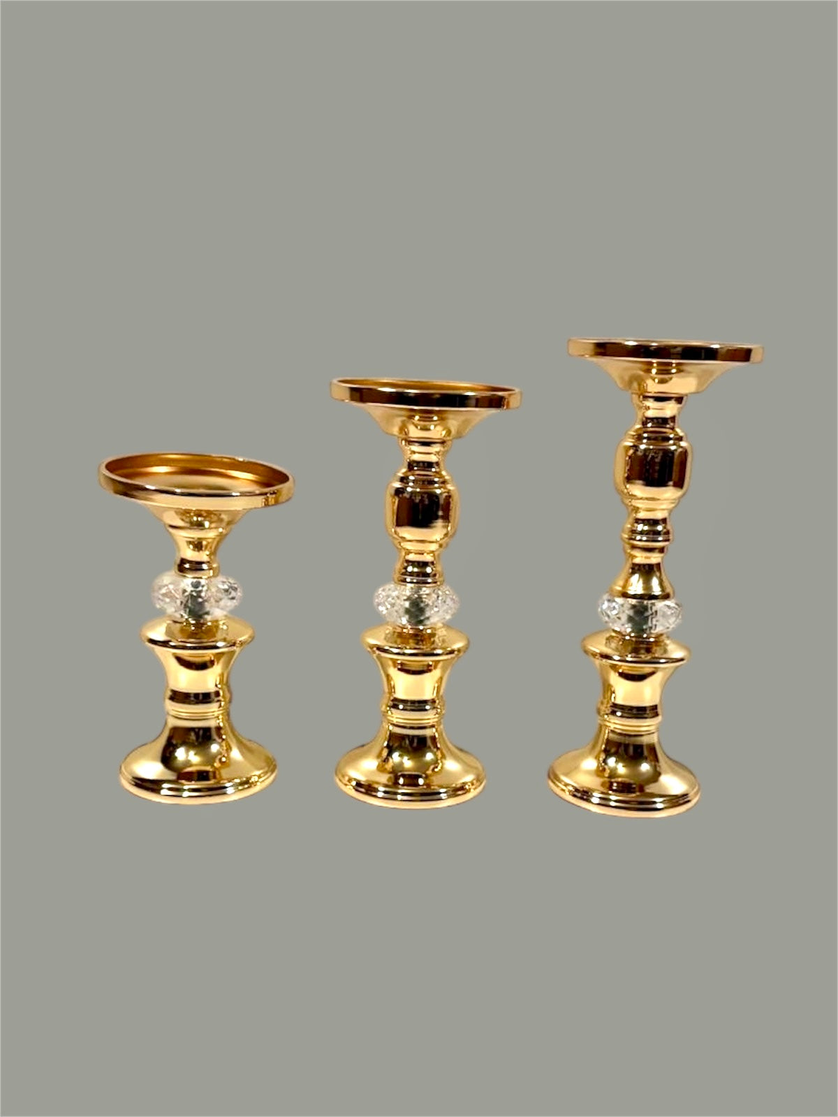 3-delige kandelaar goudkleurig