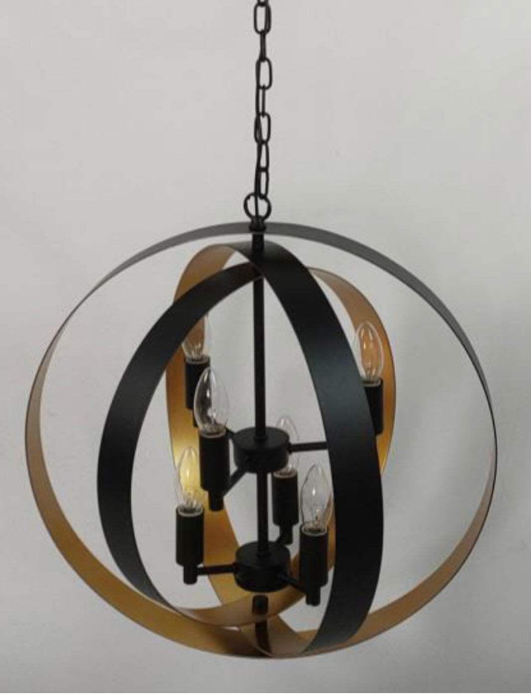 Hanglamp zwart/goud