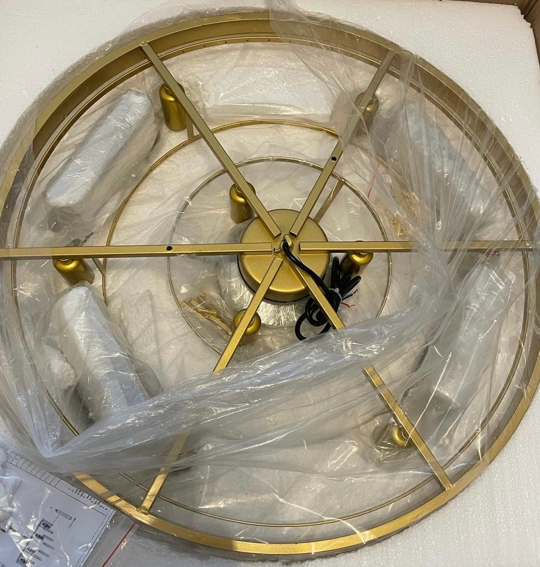 Smokey kristallen zwarte kroonluchter