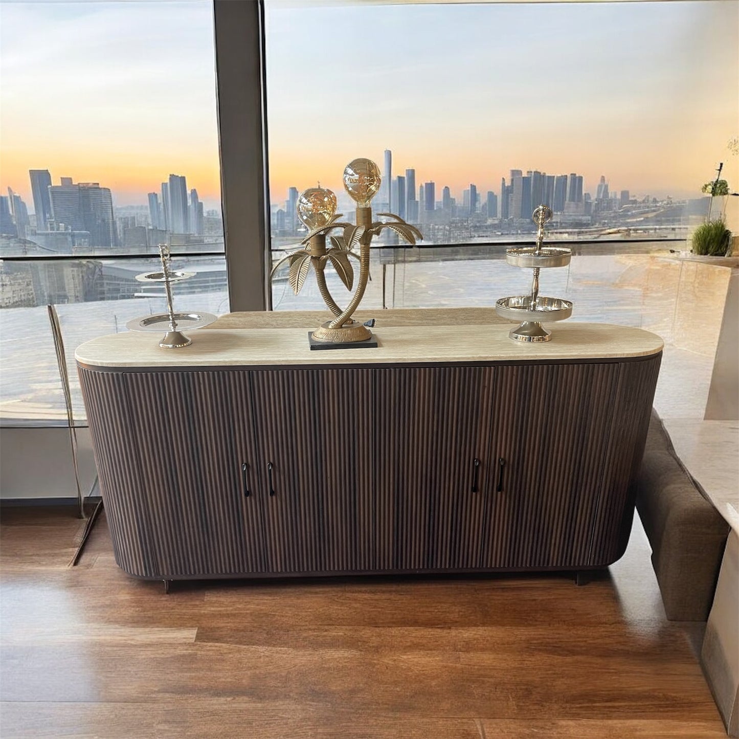 Dressoir Kimberly Travertin bruin 200cm