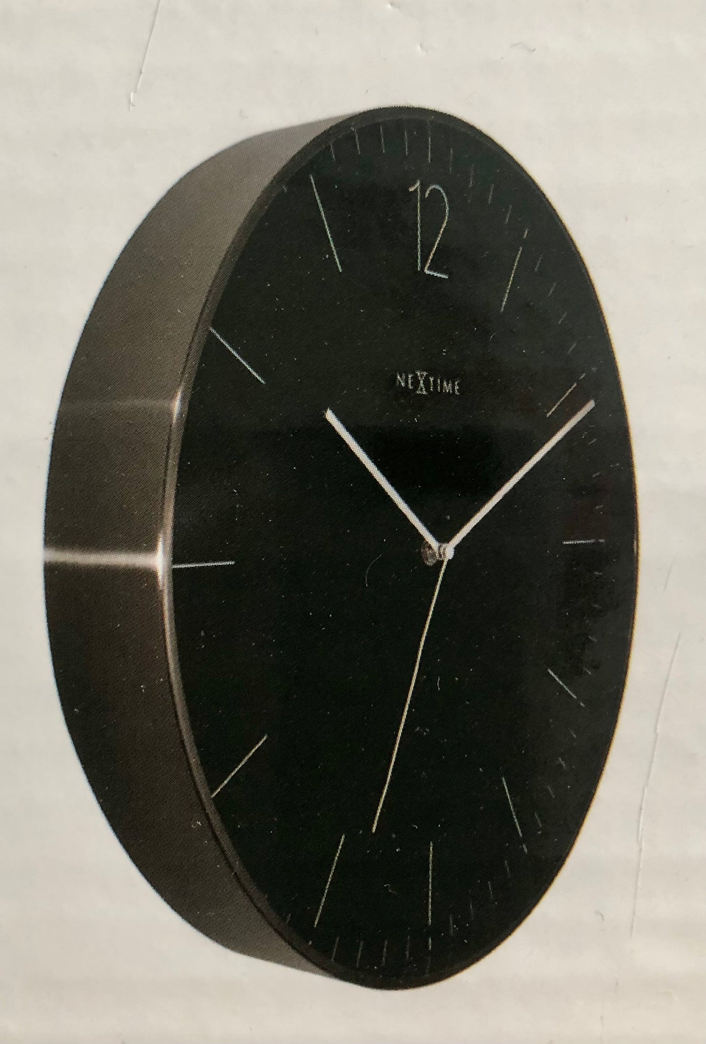 Wandklok zwart/zilver