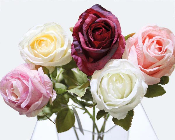 Luxe Roos halfopen XL 66x8cm licht roze (nummer 1)