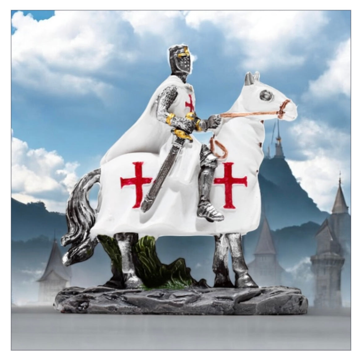 Figuur Ridder van de Kruistochten Paardenbescher N1