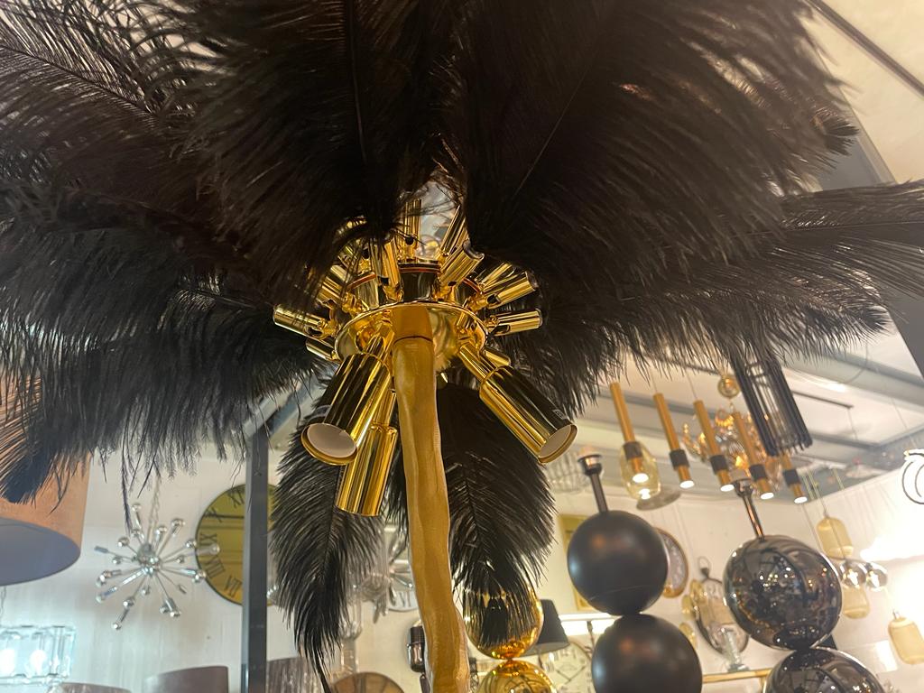 Tafellamp kokospalm goud/zwart