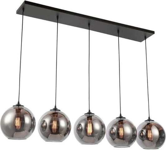 Hanglamp smokey 5 bubbels