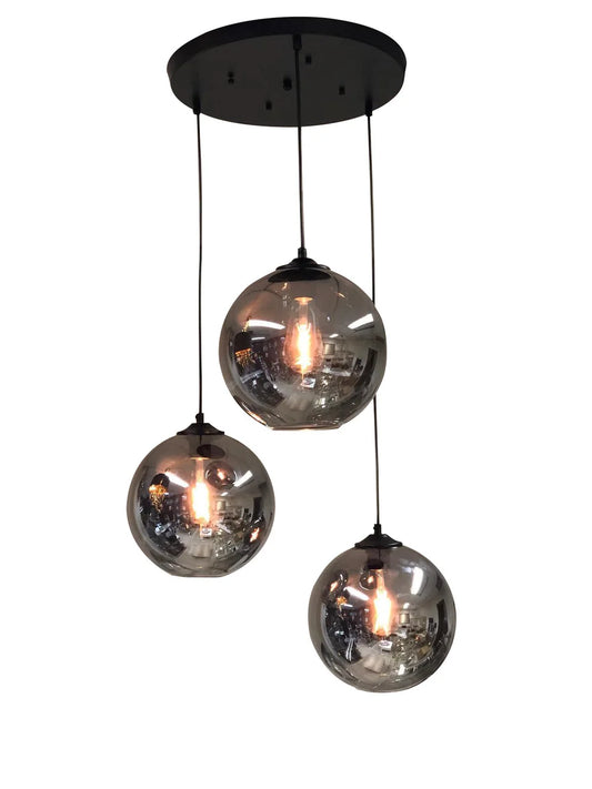 Hanglamp smokey glazen