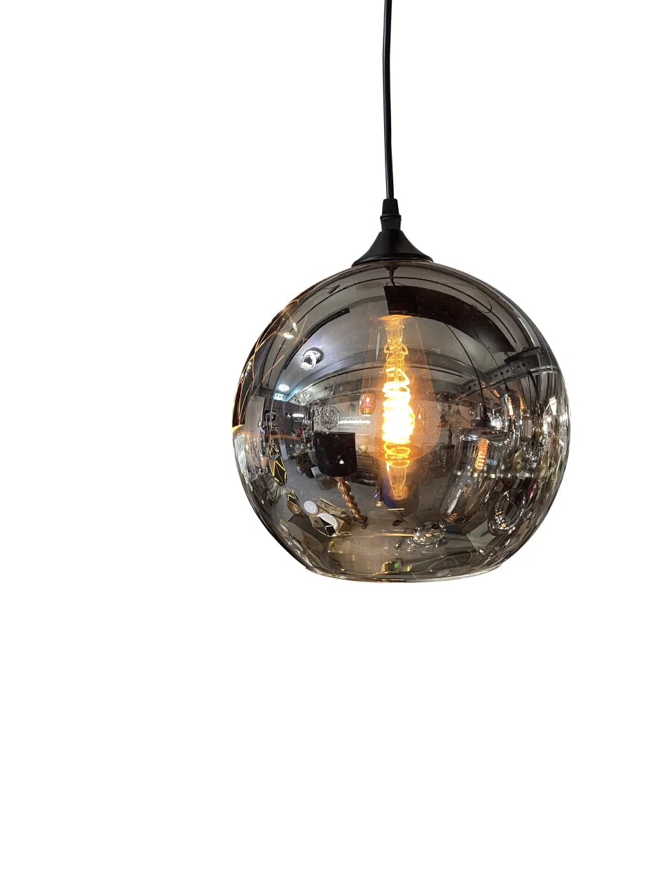 Hanglamp smokey glazen