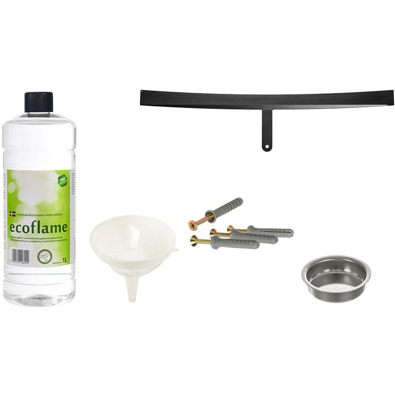 Bio-Ethanol Wandhaard Wit 120cm