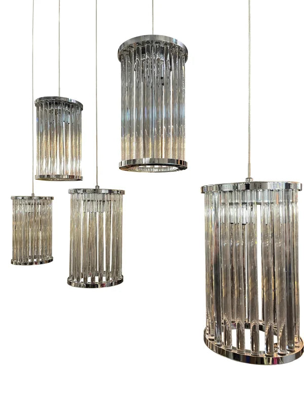 Hanglamp glazen spiraal