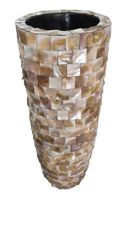 Schelpen vaas crème 90cm