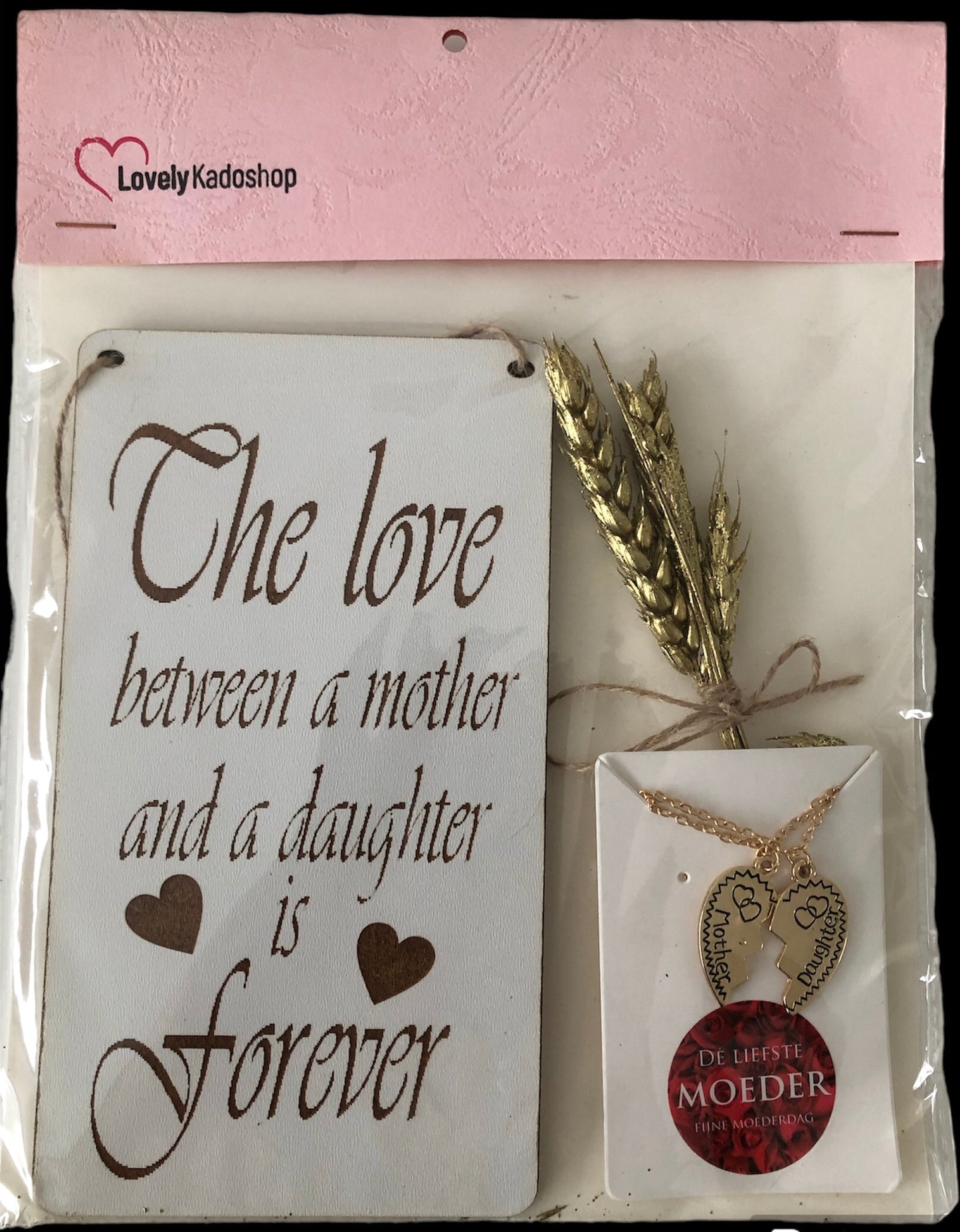 Gegraveerd kaart met ketting