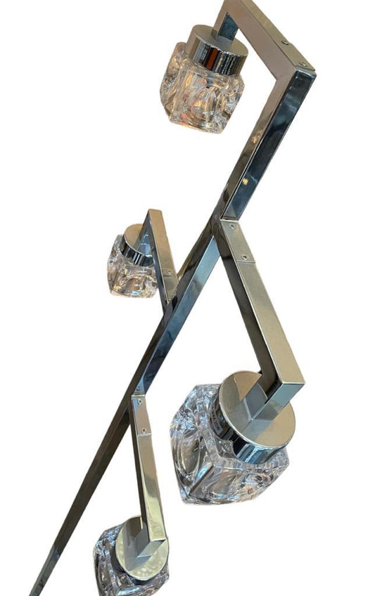 Vloerlamp 4 glazen lampen